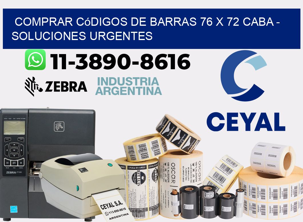 Comprar códigos de barras 76 x 72 CABA - soluciones urgentes