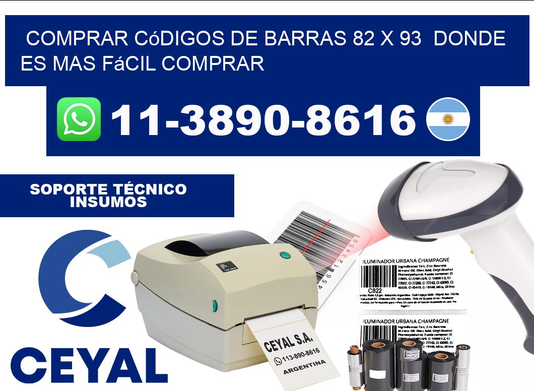 Comprar códigos de barras 82 x 93  Donde es mas fácil comprar