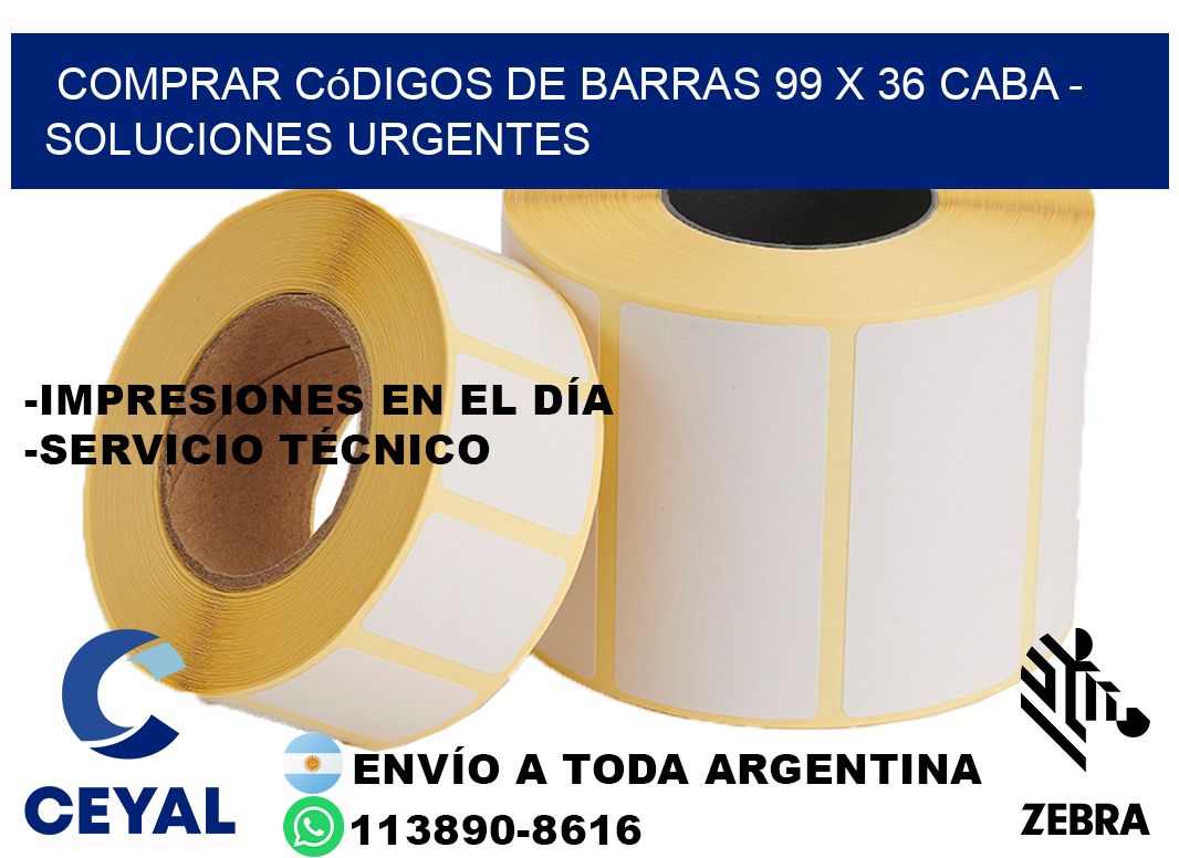 Comprar códigos de barras 99 x 36 CABA - soluciones urgentes