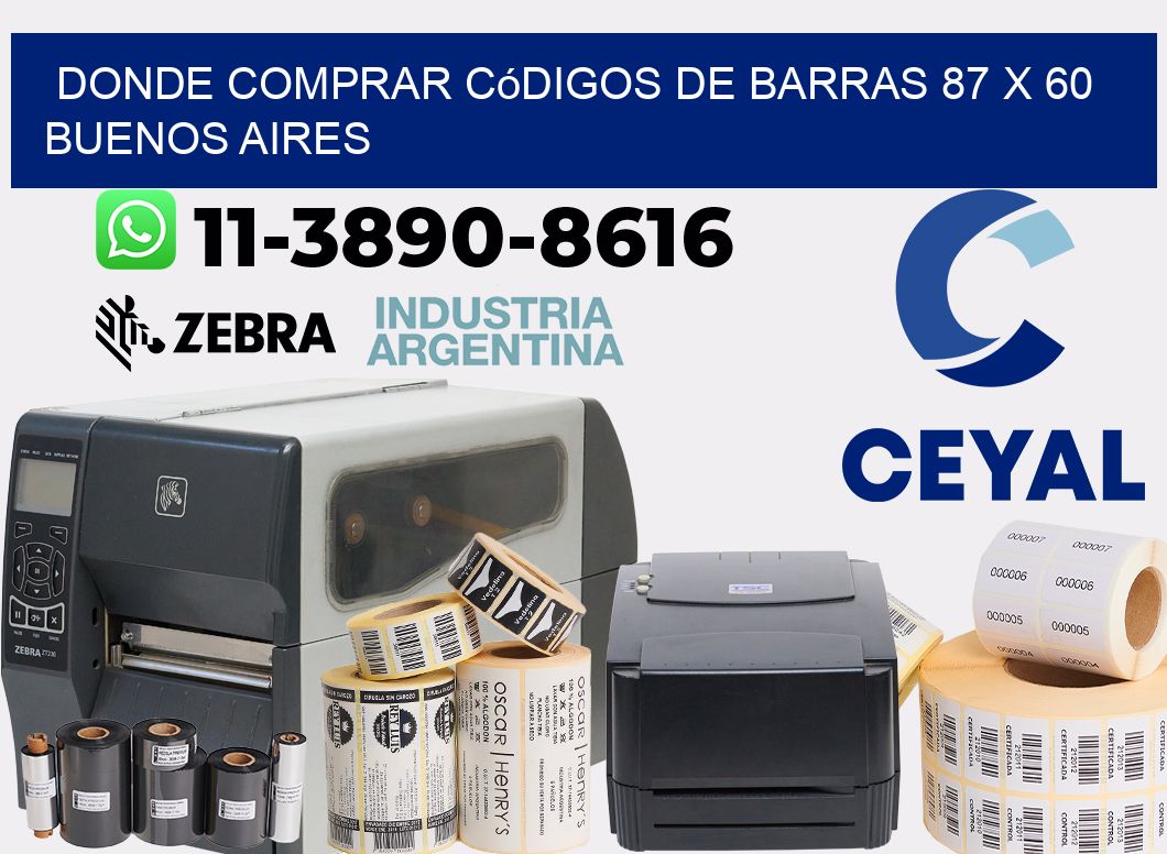 Donde Comprar códigos de barras 87 x 60  Buenos Aires