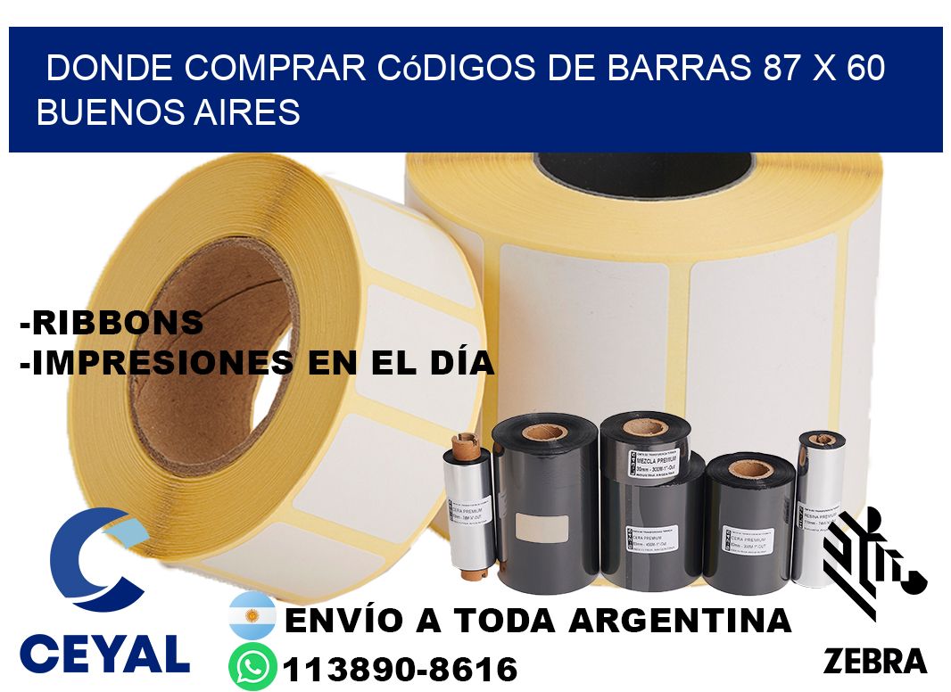 Donde Comprar códigos de barras 87 x 60  Buenos Aires