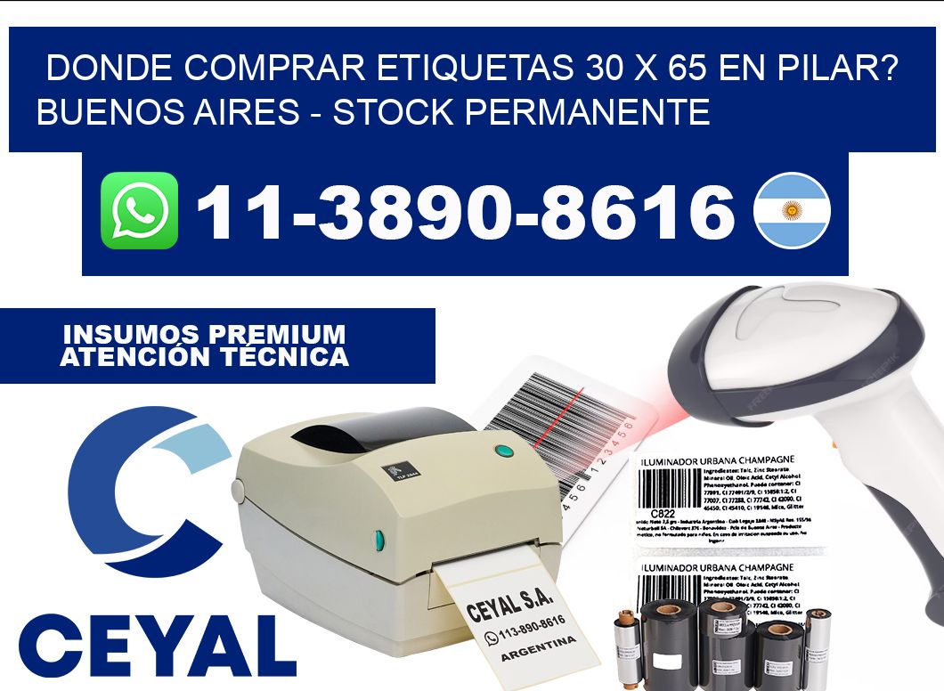 Donde Comprar etiquetas 30 x 65 en PILAR? Buenos Aires - Stock permanente