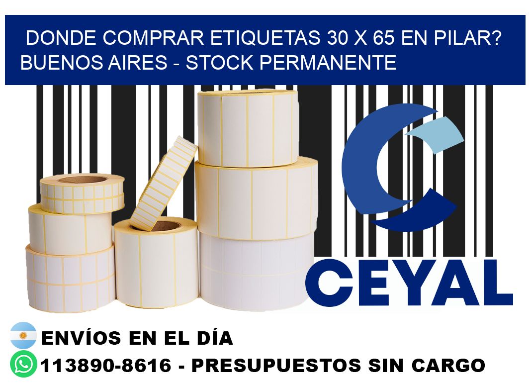 Donde Comprar etiquetas 30 x 65 en PILAR? Buenos Aires - Stock permanente