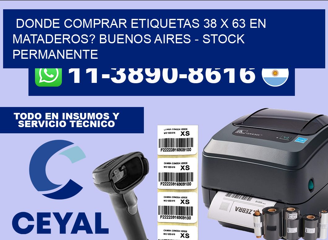Donde Comprar etiquetas 38 x 63 en MATADEROS? Buenos Aires – Stock permanente