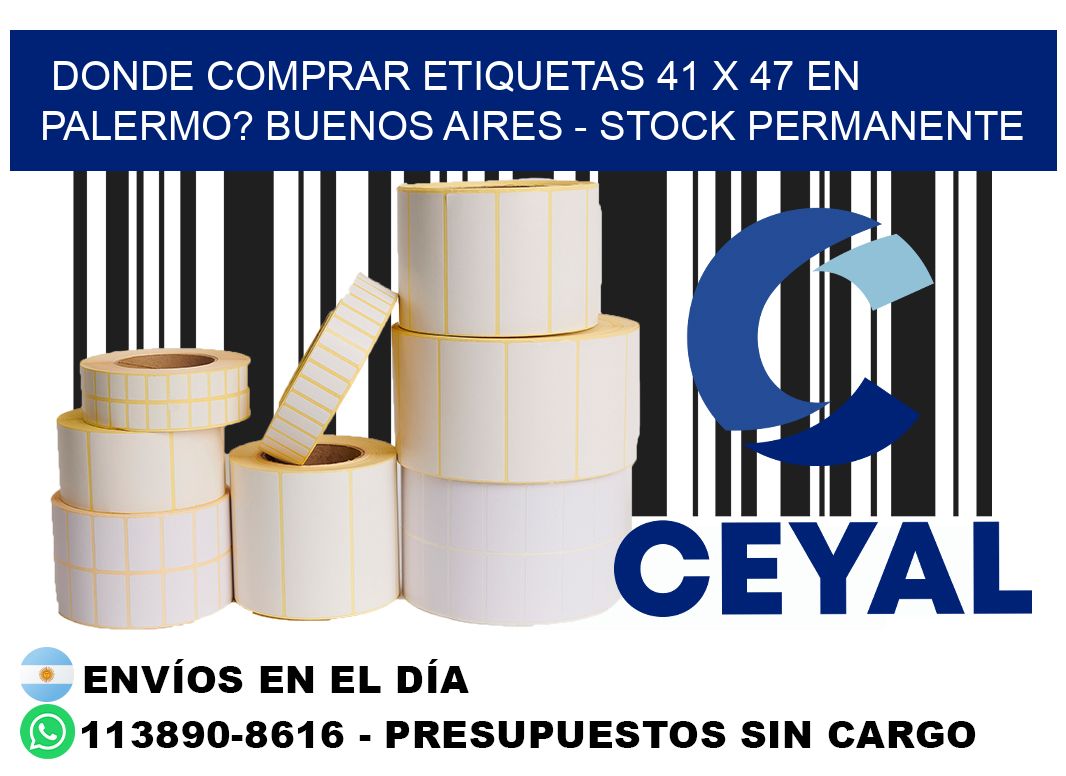 Donde Comprar etiquetas 41 x 47 en PALERMO? Buenos Aires - Stock permanente