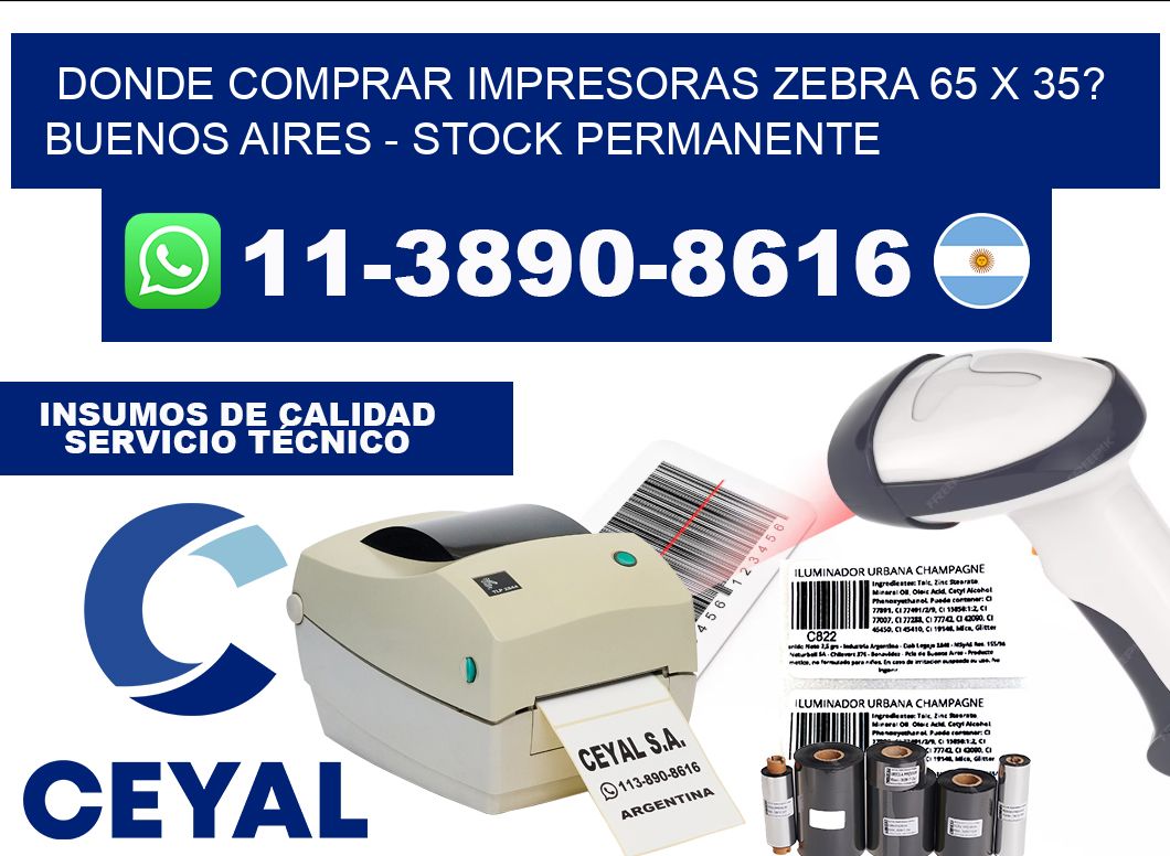 Donde Comprar impresoras zebra 65 x 35? Buenos Aires - Stock permanente
