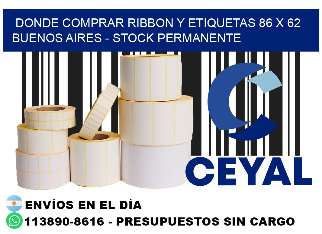 Donde Comprar ribbon y etiquetas 86 x 62 Buenos Aires - Stock permanente