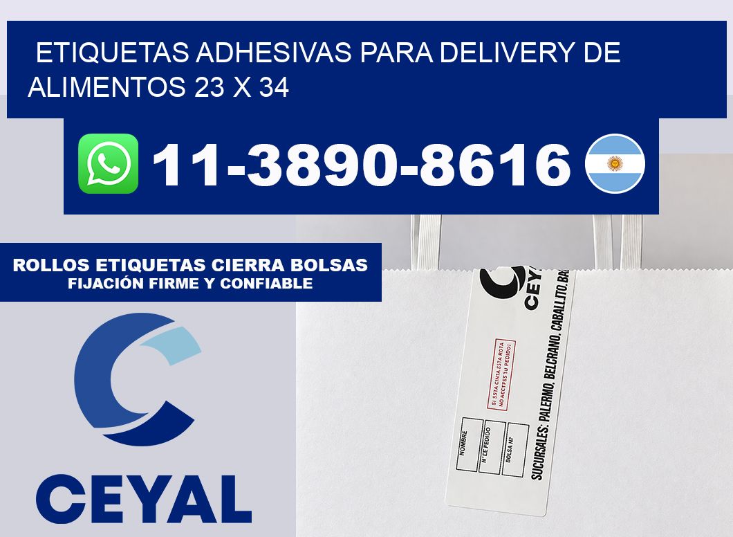 ETIQUETAS ADHESIVAS PARA DELIVERY DE ALIMENTOS 23 x 34