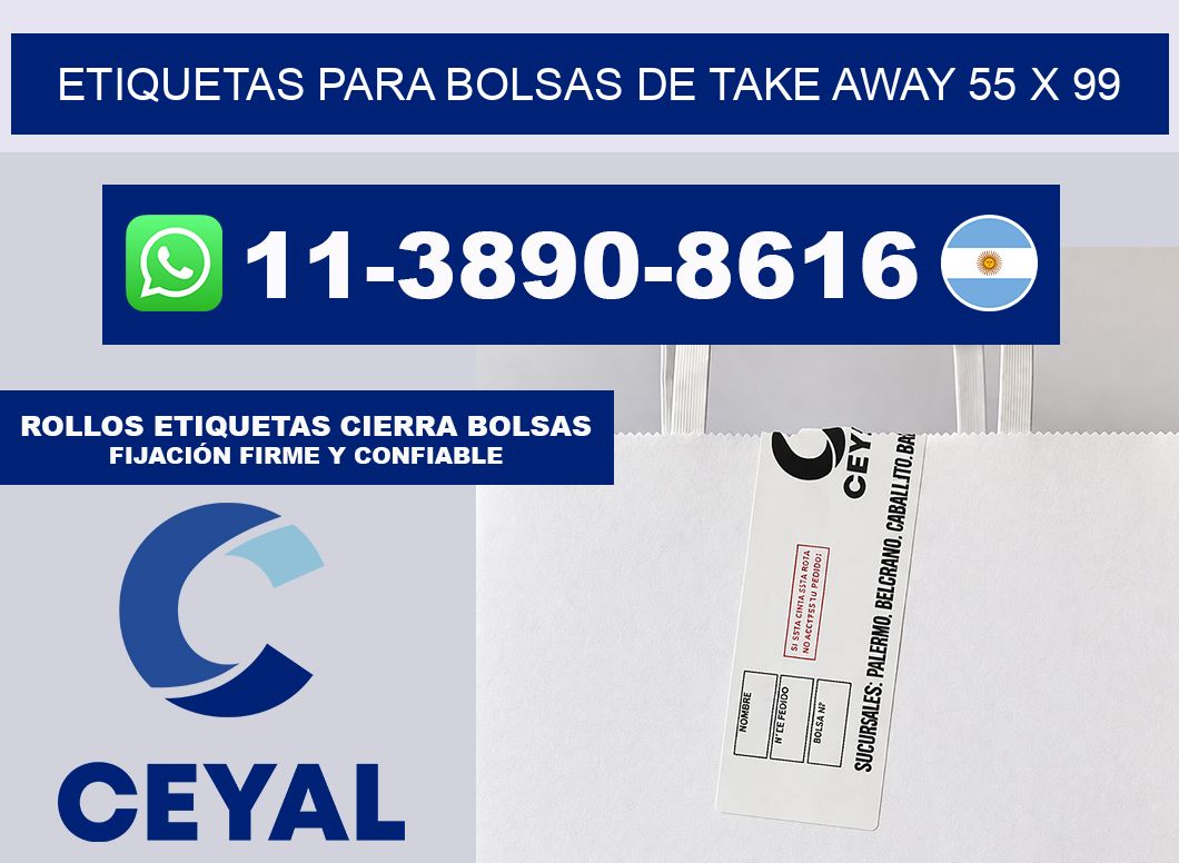 ETIQUETAS PARA BOLSAS DE TAKE AWAY 55 x 99