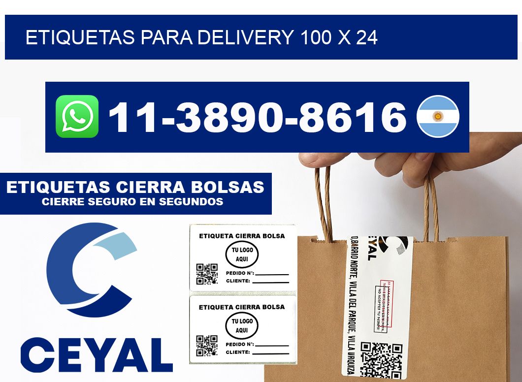 ETIQUETAS PARA DELIVERY 100 x 24
