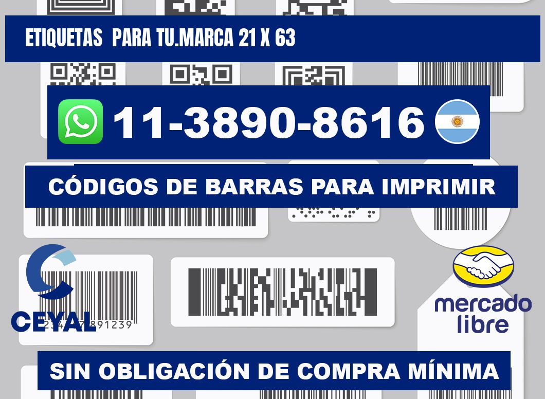 Etiquetas  para tu.marca 21 x 63