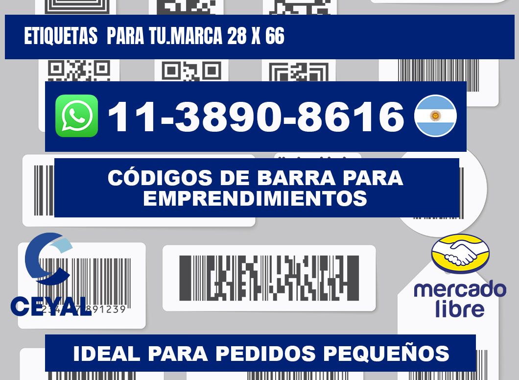 Etiquetas  para tu.marca 28 x 66