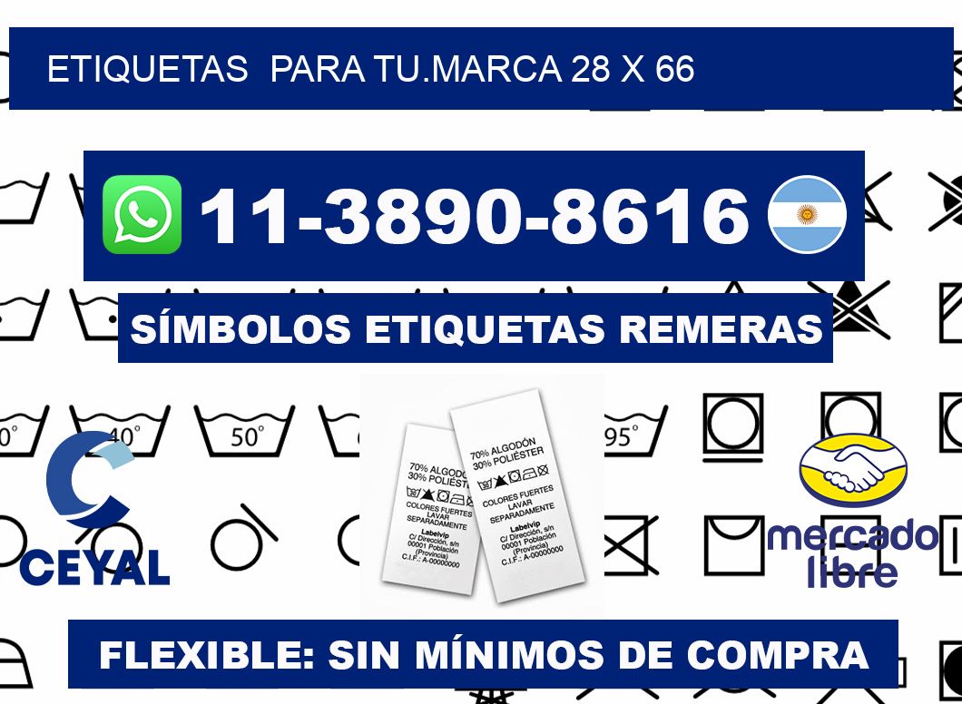Etiquetas  para tu.marca 28 x 66