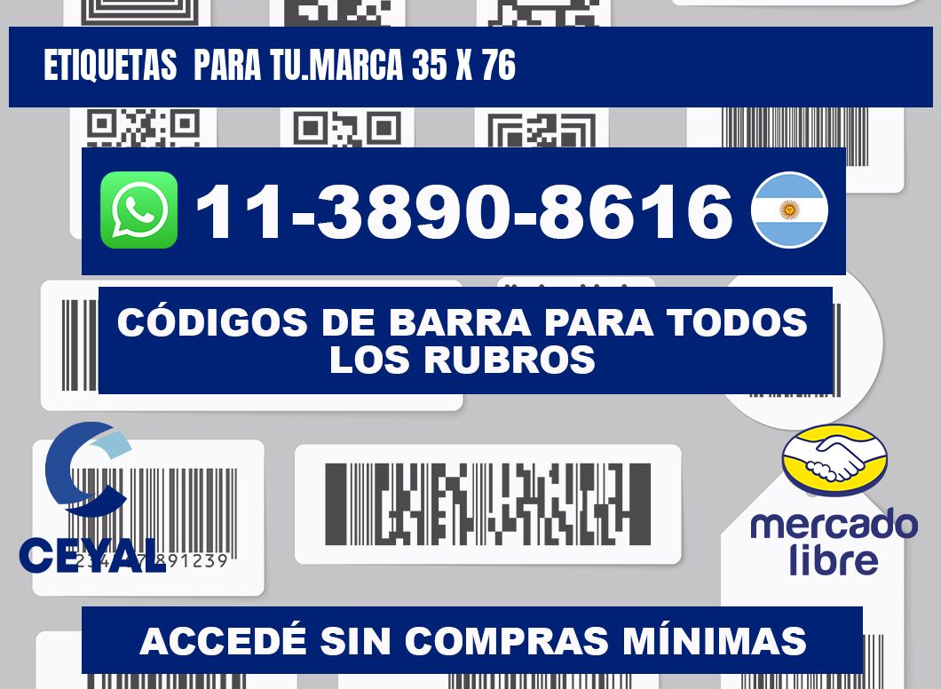 Etiquetas  para tu.marca 35 x 76