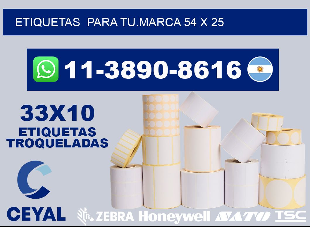 Etiquetas  para tu.marca 54 x 25