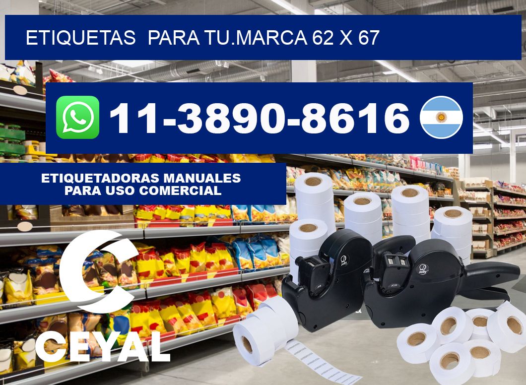 Etiquetas  para tu.marca 62 x 67
