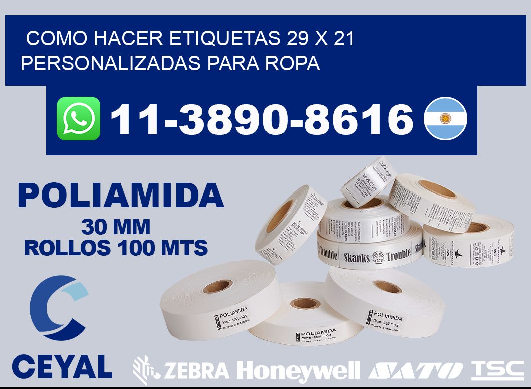 como hacer etiquetas 29 x 21 personalizadas para ropa
