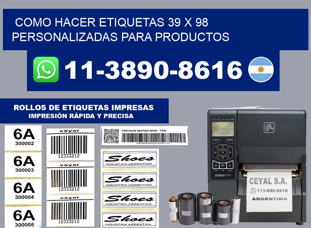 como hacer etiquetas 39 x 98 personalizadas para productos