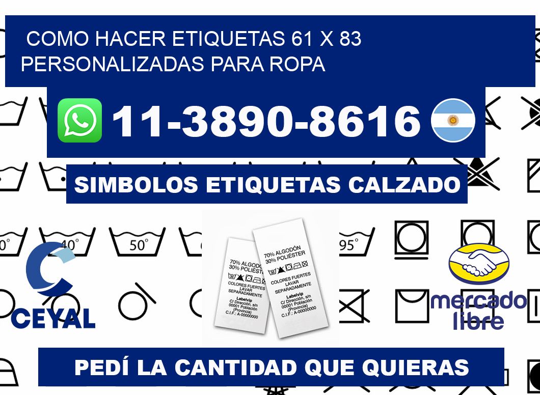 como hacer etiquetas 61 x 83 personalizadas para ropa