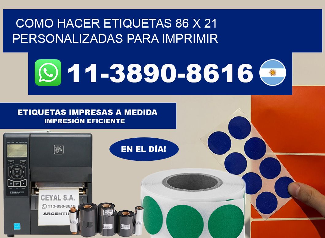 como hacer etiquetas 86 x 21 personalizadas para imprimir