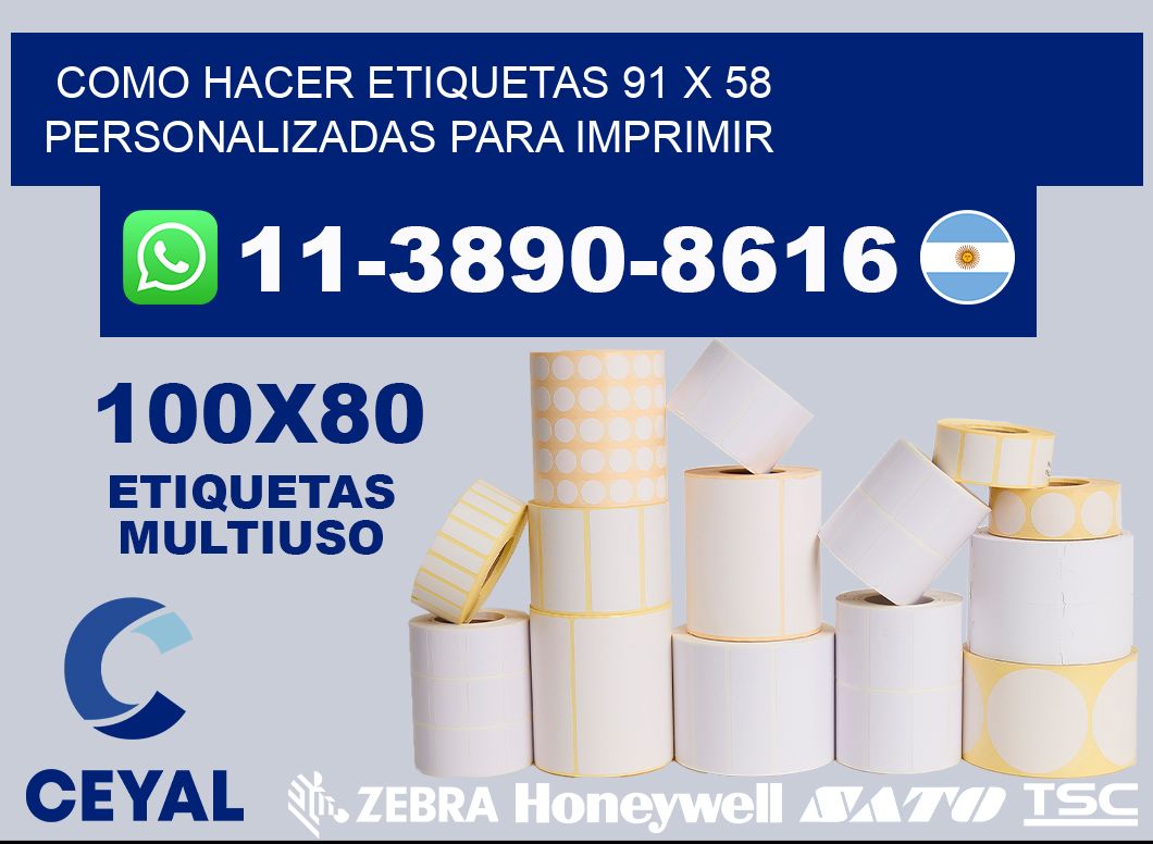 como hacer etiquetas 91 x 58 personalizadas para imprimir
