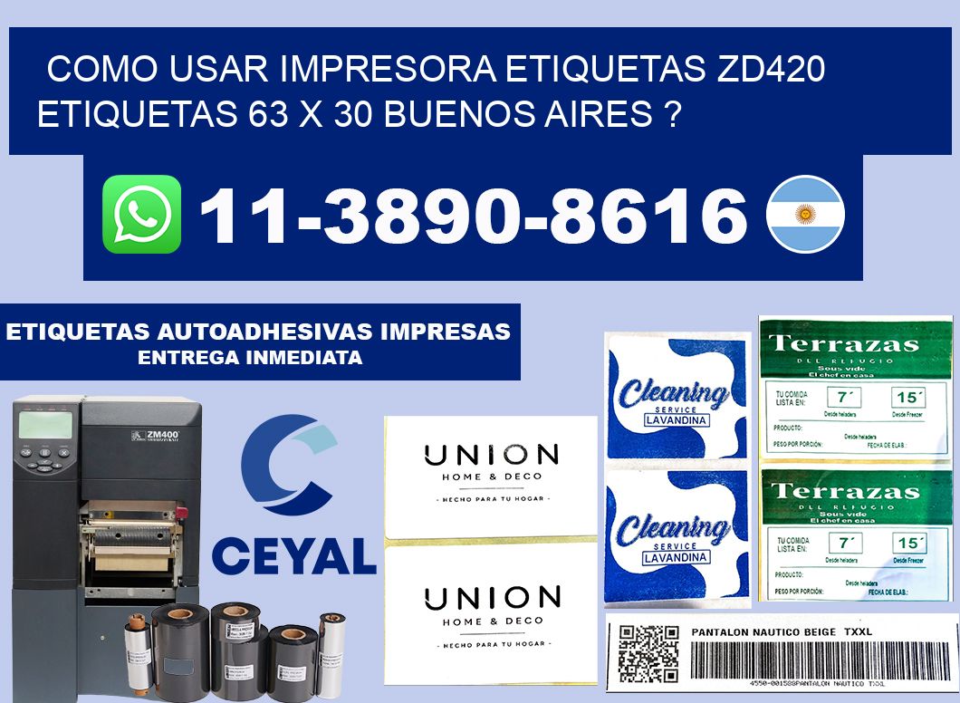 como usar impresora etiquetas zd420 etiquetas 63 x 30 Buenos Aires ?