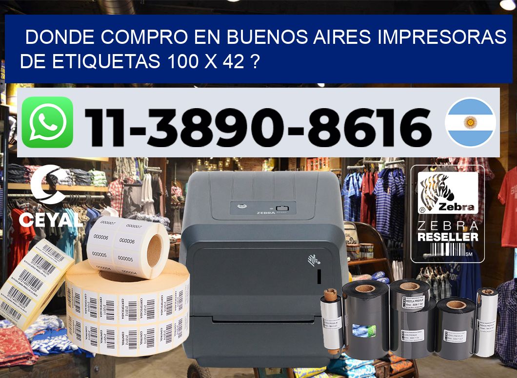 donde compro en buenos aires impresoras de etiquetas 100 x 42 ?