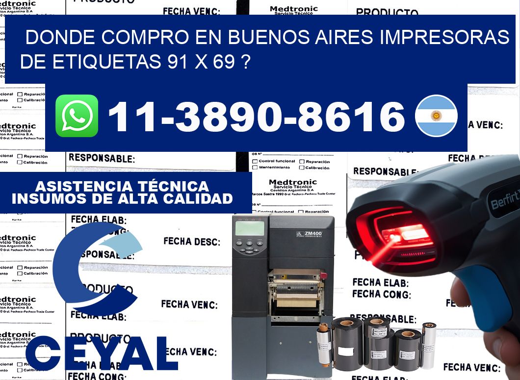 donde compro en buenos aires impresoras de etiquetas 91 x 69 ?