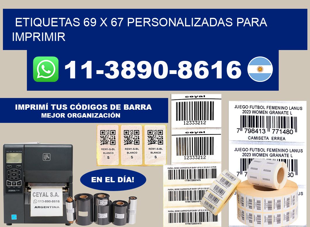 etiquetas 69 x 67 personalizadas para imprimir