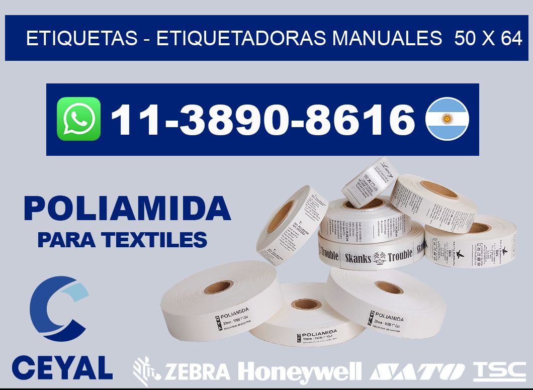 etiquetas - Etiquetadoras Manuales 50 x 64