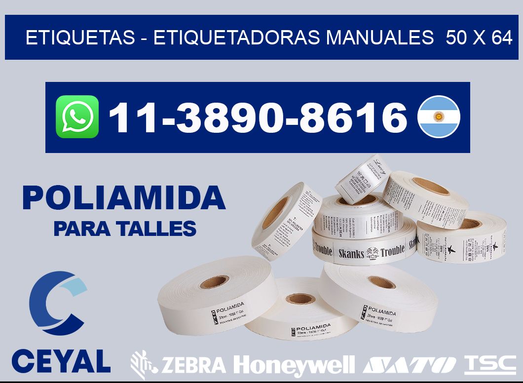 etiquetas - Etiquetadoras Manuales 50 x 64