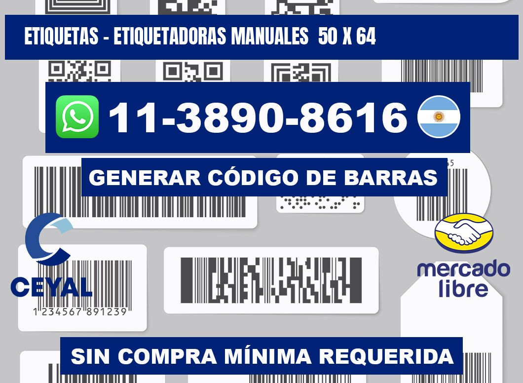 etiquetas - Etiquetadoras Manuales 50 x 64