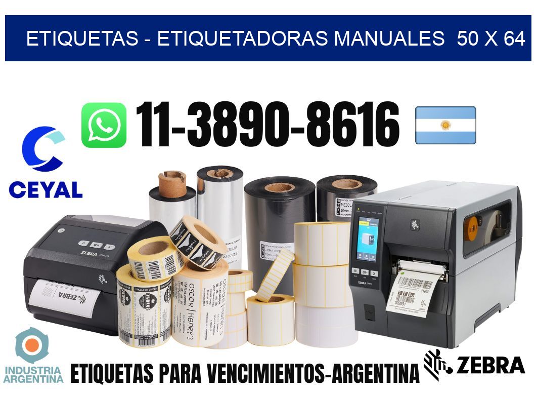 etiquetas - Etiquetadoras Manuales 50 x 64