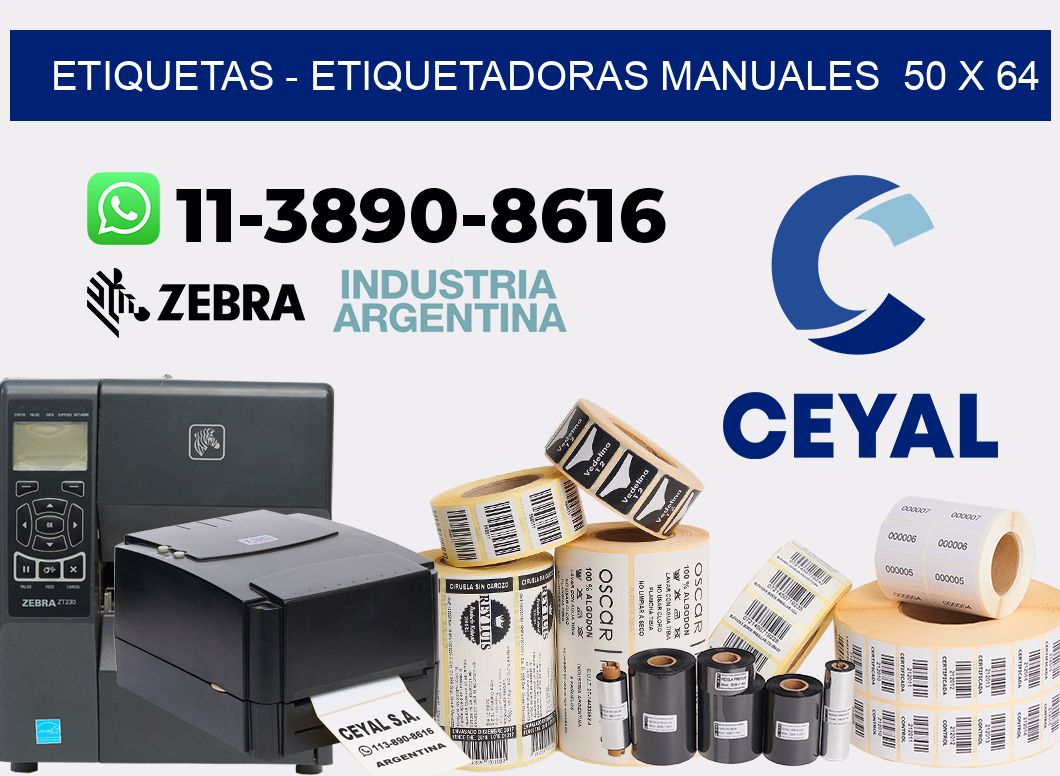 etiquetas – Etiquetadoras Manuales  50 x 64