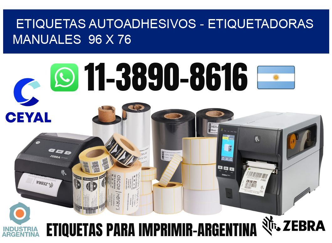 etiquetas autoadhesivos - Etiquetadoras Manuales 96 x 76