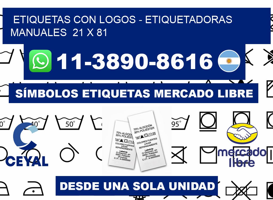 etiquetas con logos - Etiquetadoras Manuales  21 x 81