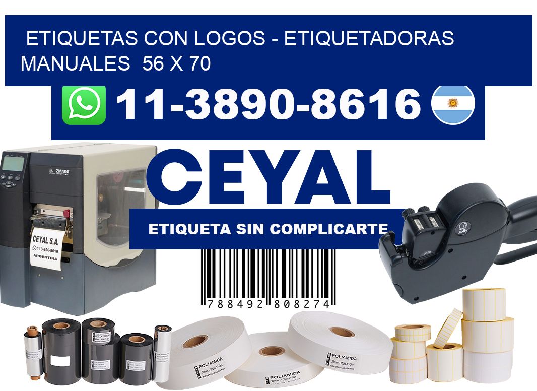 etiquetas con logos - Etiquetadoras Manuales 56 x 70