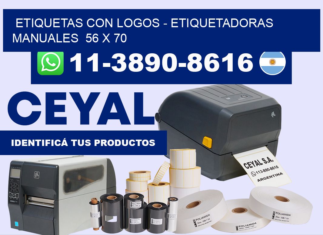 etiquetas con logos - Etiquetadoras Manuales 56 x 70