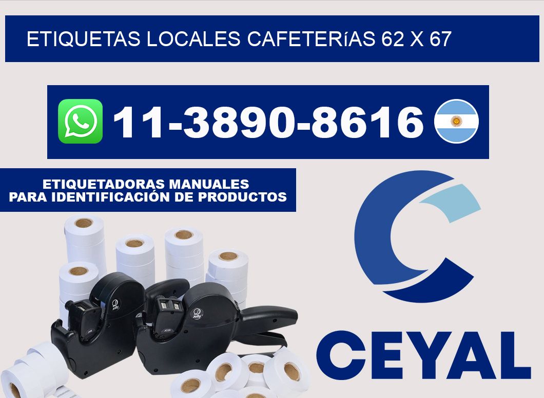 etiquetas locales cafeterías 62 x 67