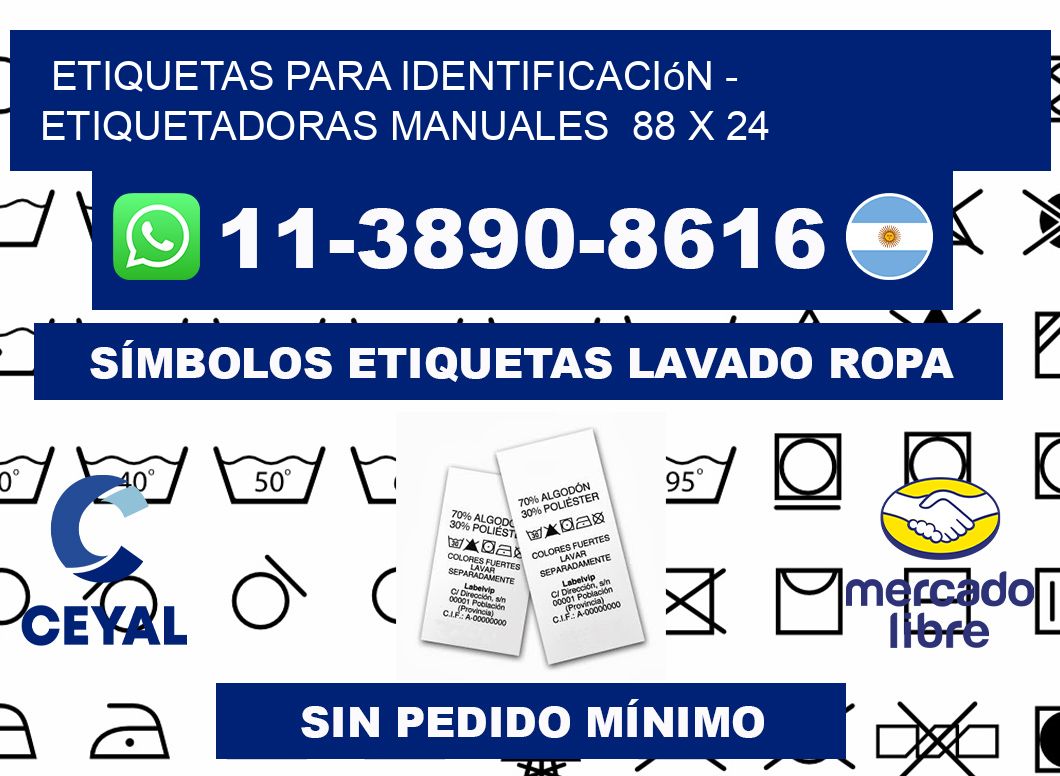 etiquetas para identificación - Etiquetadoras Manuales 88 x 24