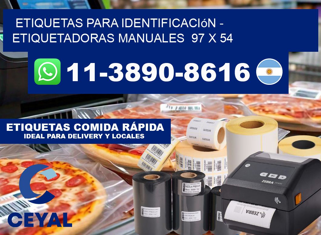 etiquetas para identificación - Etiquetadoras Manuales  97 x 54