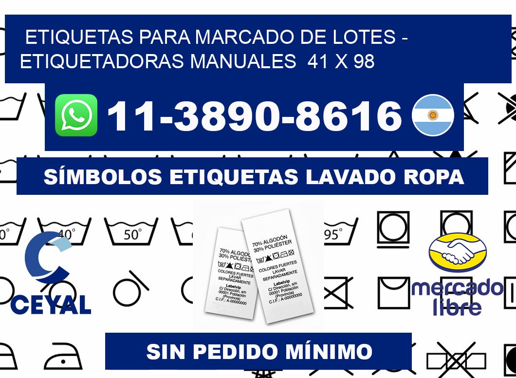 etiquetas para marcado de lotes - Etiquetadoras Manuales  41 x 98