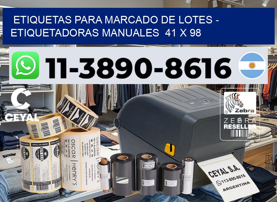 etiquetas para marcado de lotes – Etiquetadoras Manuales  41 x 98