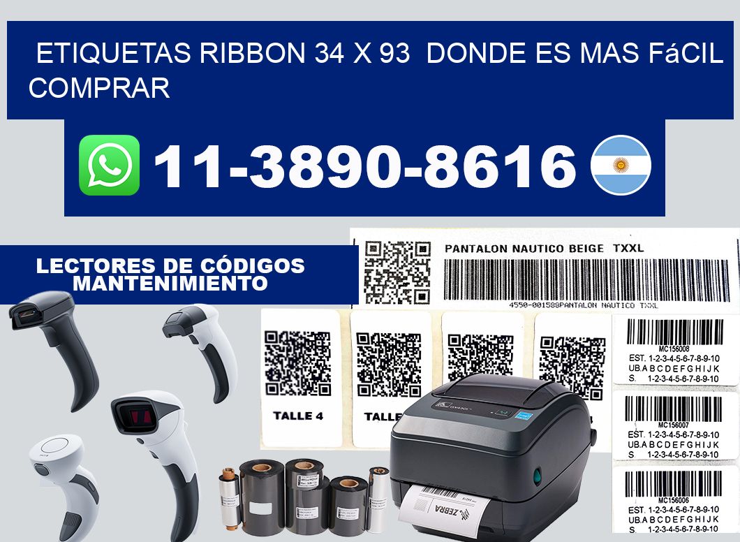 etiquetas ribbon 34 x 93  Donde es mas fácil comprar