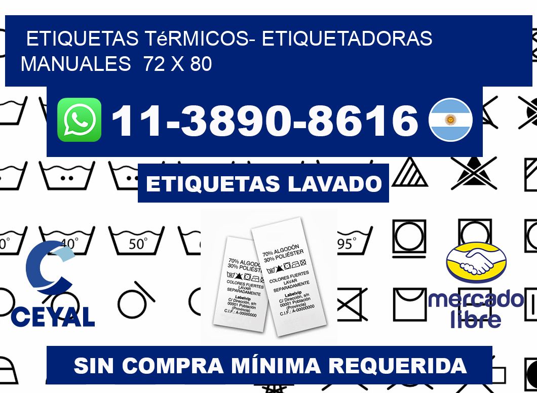 etiquetas térmicos- Etiquetadoras Manuales 72 x 80
