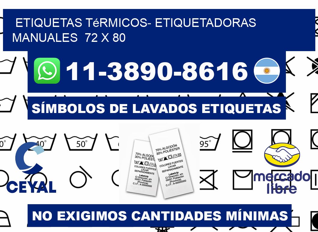 etiquetas térmicos- Etiquetadoras Manuales 72 x 80