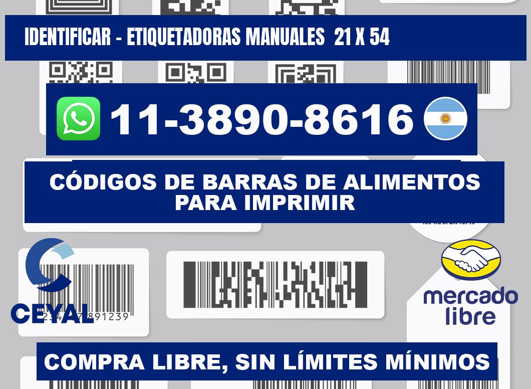 identificar - Etiquetadoras Manuales  21 x 54