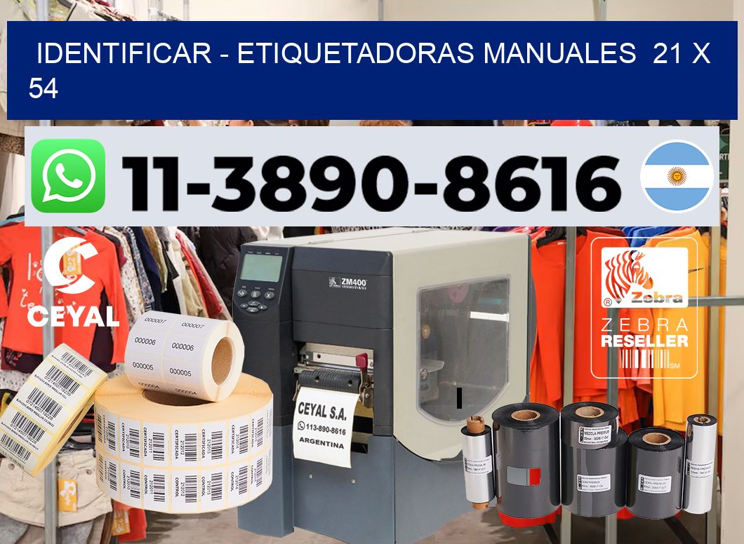 identificar - Etiquetadoras Manuales  21 x 54