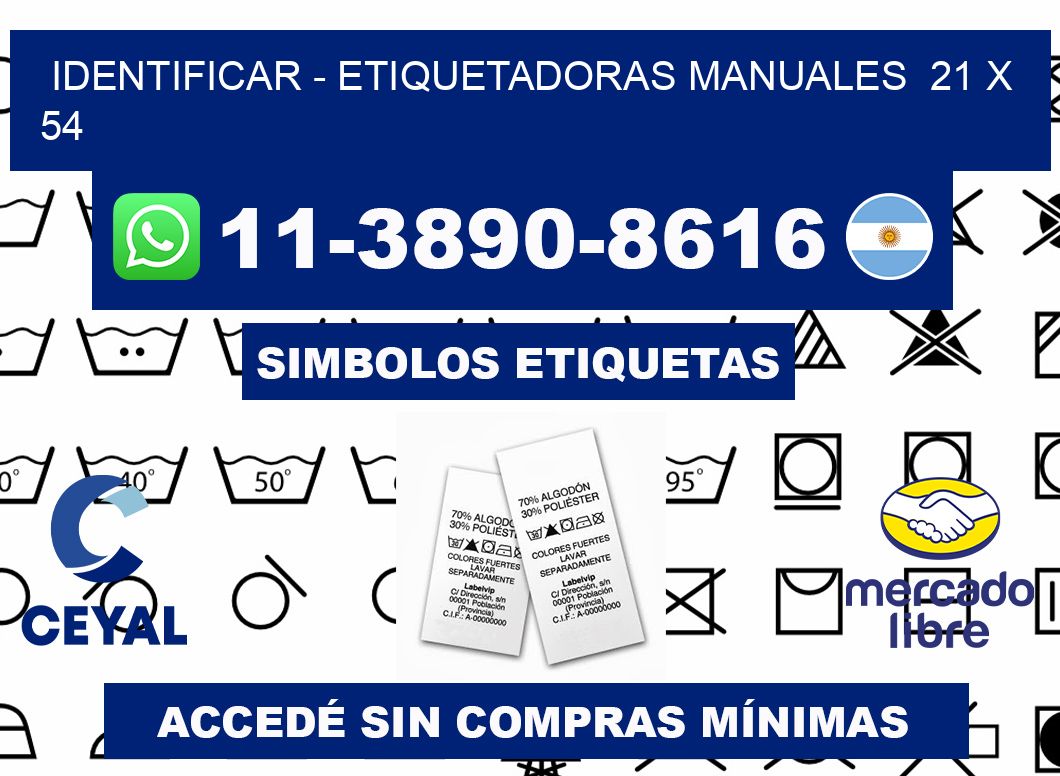 identificar - Etiquetadoras Manuales  21 x 54