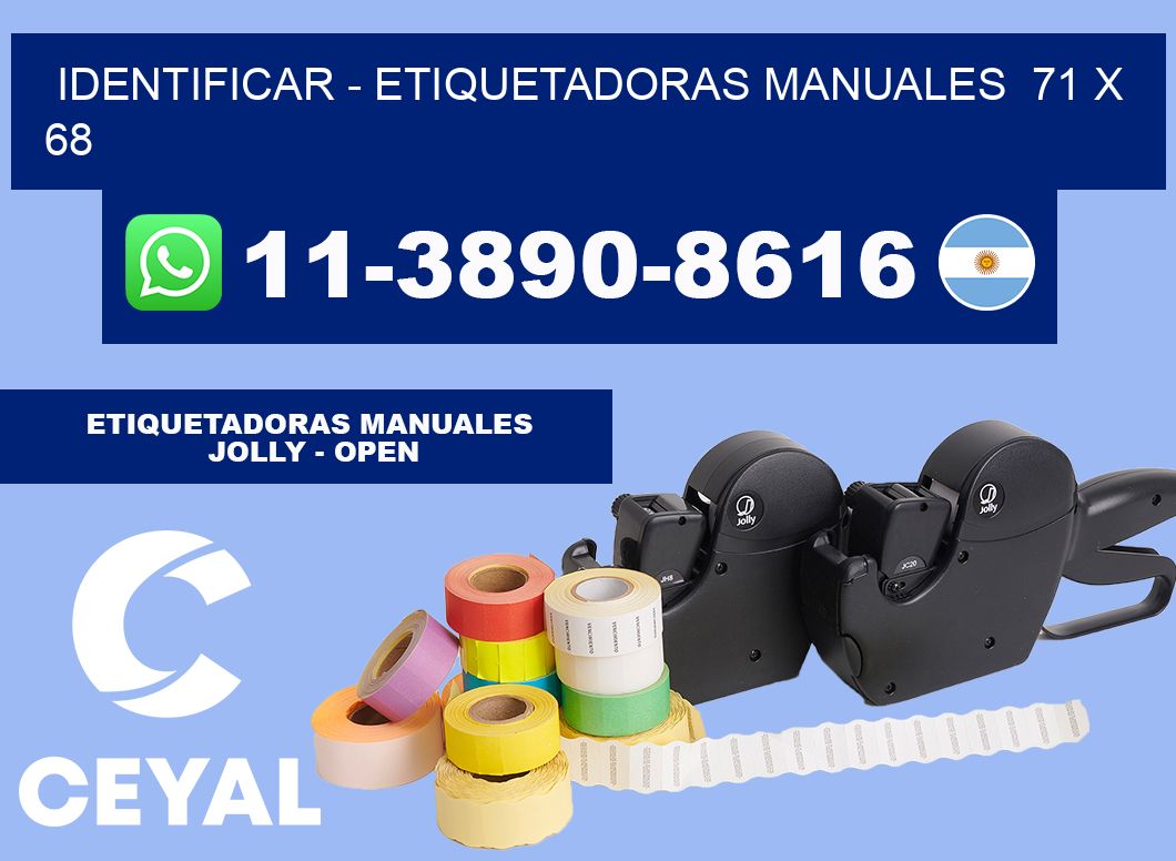 identificar - Etiquetadoras Manuales  71 x 68